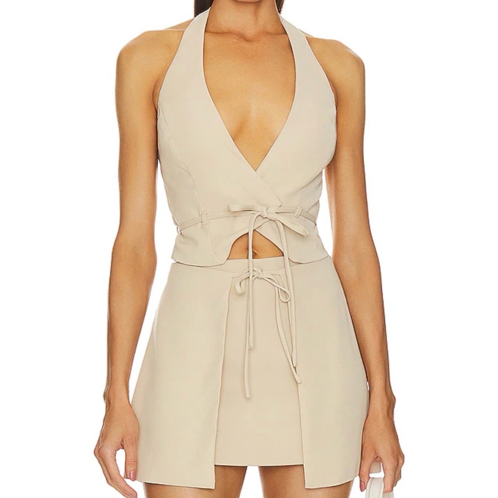 Lovers + Friends Cream Halter Top (sold out on revolve)